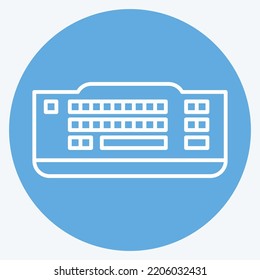 Icon Keyboard. suitable for Computer Components symbol. blue eyes style. simple design editable. design template vector. simple illustration