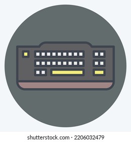Icon Keyboard. suitable for Computer Components symbol. color mate style. simple design editable. design template vector. simple illustration