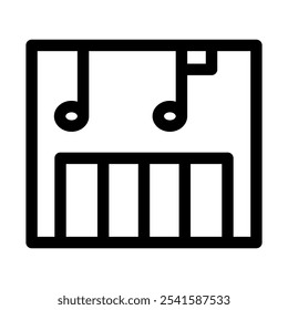 Icon of a keyboard symbolizing music and entertainment.