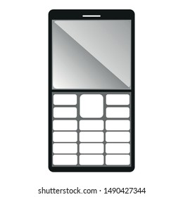 Icon Keypad Phone, Simple Keypad Gadget Illustration, Mobile Phone Icon, Vector Cellular Phone, Digital, Icon for Banner Electronic, Banner Icon