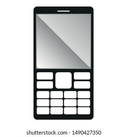 Icon Keypad Phone, Simple Keypad Gadget Illustration, Mobile Phone Icon, Vector Cellular Phone, Digital, Icon for Banner Electronic, Banner Icon