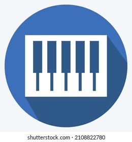 Icon Keys - Long Shadow Style - Simple illustration, Good for Prints , Announcements, Etc