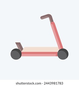 Icon Kick Scooter. related to Skating symbol. flat style. simple design illustration