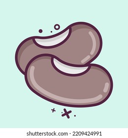 Icon Kidney Beans. suitable for Nuts symbol. MBE style. simple design editable. design template vector. simple illustration