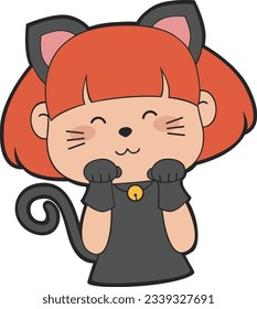 Icon Kids Wearing Halloween Costume Ready for Halloween Party. Simple Cute Icon