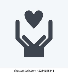 Icon Kind. related to Volunteering symbol. glyph style. Help and support. friendship