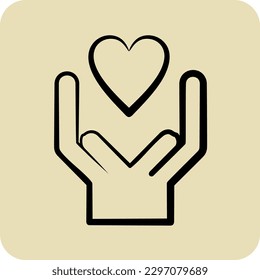 Icon Kind. related to Volunteering symbol. glyph style. Help and support. friendship