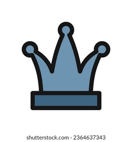 icon king and pawn, chess game, editable file