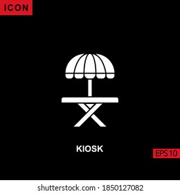 Icon kiosk. Flat, glyph or filled vector icon symbol sign collection for mobile concept and web apps design.