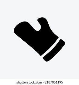 Icon Kitchen Glove. suitable for Bakery symbol. glyph style. simple design editable. design template vector. simple illustration