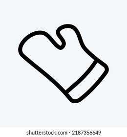 Icon Kitchen Glove. suitable for Bakery symbol. line style. simple design editable. design template vector. simple illustration
