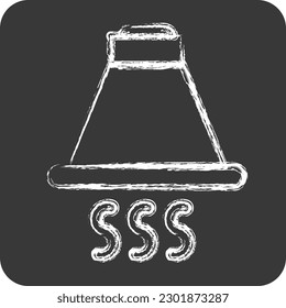Icon Kitchen Hood. suitable for Kitchen Appliances symbol. chalk Style. simple design editable
