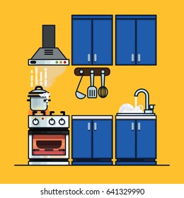 Icon of kitchen interior