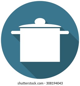 Icon kitchen on long shadow