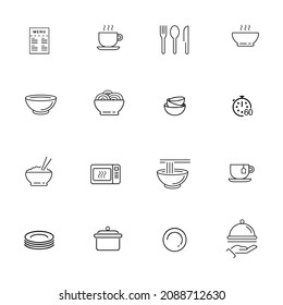 Icon kitchen, restaurant and food. Icon for web, website. Icon set