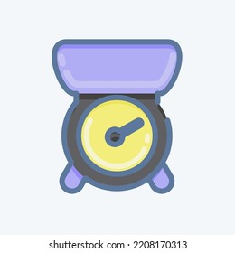 Escala de cocinas de iconos. adecuado para el símbolo educativo. estilo garabato. diseño simple editable. vector de plantilla de diseño. ilustración simple