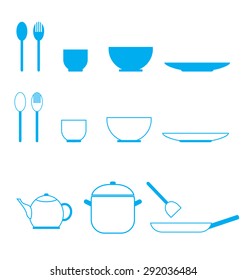 Icon of kitchen set
