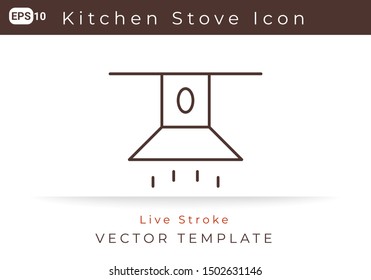 Icon Kitchen Stove For Website, Infographic Element. Vector Illustration