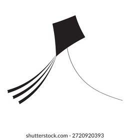 Icono de una cometa, icono de Vector de cometa, Ilustración vectorial de Clipart plano de cometa