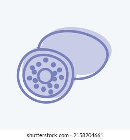 Icon Kiwi. suitable for Fruits and Vegetables symbol. two tone style. simple design editable. design template vector. simple