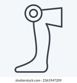 Icon Knee. related to Body Ache symbol. line style. simple design editable. simple illustration