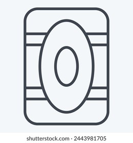 Icon Kneepad. related to Skating symbol. line style. simple design illustration