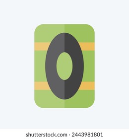 Icon Kneepad. related to Skating symbol. flat style. simple design illustration