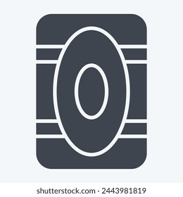 Icon Kneepad. related to Skating symbol. glyph style. simple design illustration