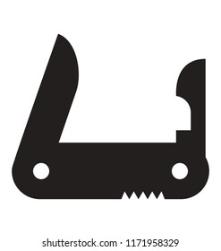 
Icon of a knife the is foldable depicting pocket knife
