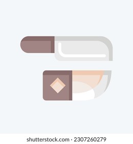 Icon Knife. related to American Indigenous symbol. flat style. simple design editable