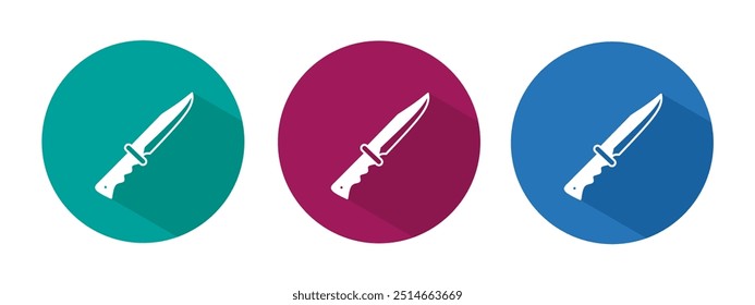 Icon for knife vector illustration in flat.