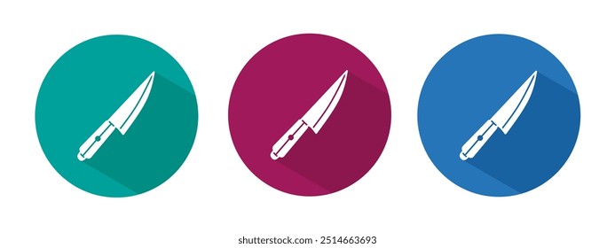 Icon for knife vector illustration in flat.