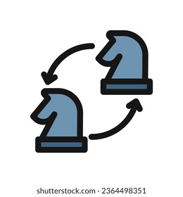icon knight, icon chess game, editable file