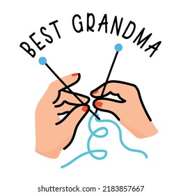 An icon of knitting spool flat design