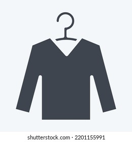 Icon Knitwear. suitable for education symbol. glyph style. simple design editable. design template vector. simple illustration