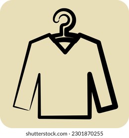 Icon Knitwear. suitable for education symbol. hand drawn style. simple design editable. design template