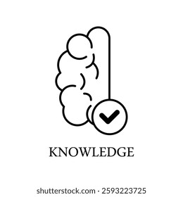 Icon a knowledge, isolated against a clean background.