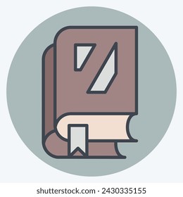 Icon Knowledge. related to Post Office symbol. color mate style. simple design editable. simple illustration