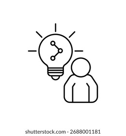 Icon a Knowledge Sharing, isolated against a clean background.