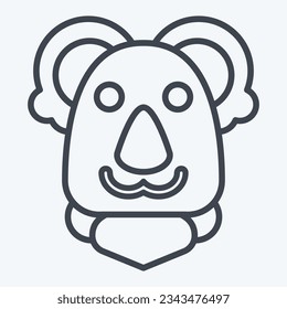 Icon Koala. related to Animal symbol. line style. simple design editable. simple illustration