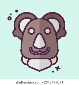 Icon Koala. related to Animal symbol. MBE style. simple design editable. simple illustration