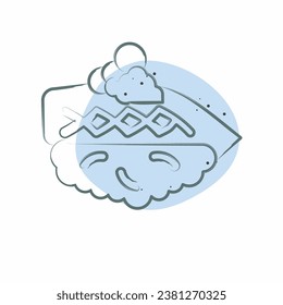 Icon Kohada. related to Sushi symbol. Color Spot Style. simple design editable. simple illustration