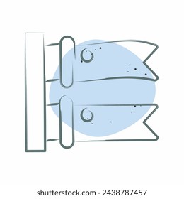 Icon Koinobori. related to Japan symbol. Color Spot Style. simple design illustration.
