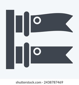 Icon Koinobori. related to Japan symbol. glyph style. simple design illustration.