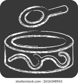 Icon Kumis. related to Kazakhstan symbol. chalk Style. design editable