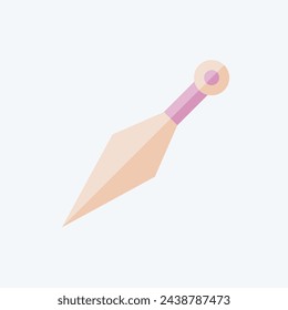 Icon Kunai. related to Japan symbol. flat style. simple design illustration.
