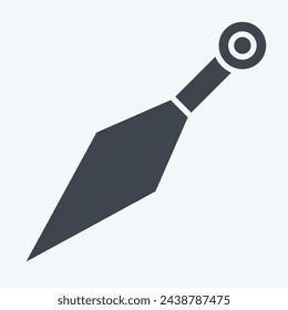 Icon Kunai. related to Japan symbol. glyph style. simple design illustration.