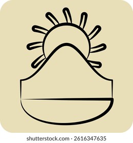 Icon Kyrgyzstan. related to Kazakhstan symbol. hand drawn style. design editable