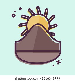 Icon Kyrgyzstan. related to Kazakhstan symbol. MBE style. design editable