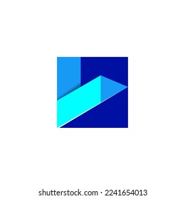 logotipo de icono L simple abstracción moderna